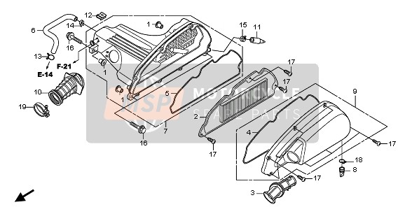 Honda SH300 2007 Filtro dell'aria per un 2007 Honda SH300